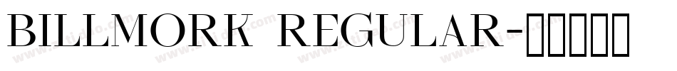 Billmork Regular字体转换